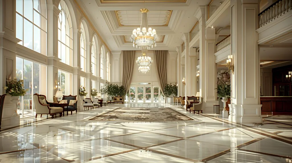 Hotel Lobby & Commercial Flooring application