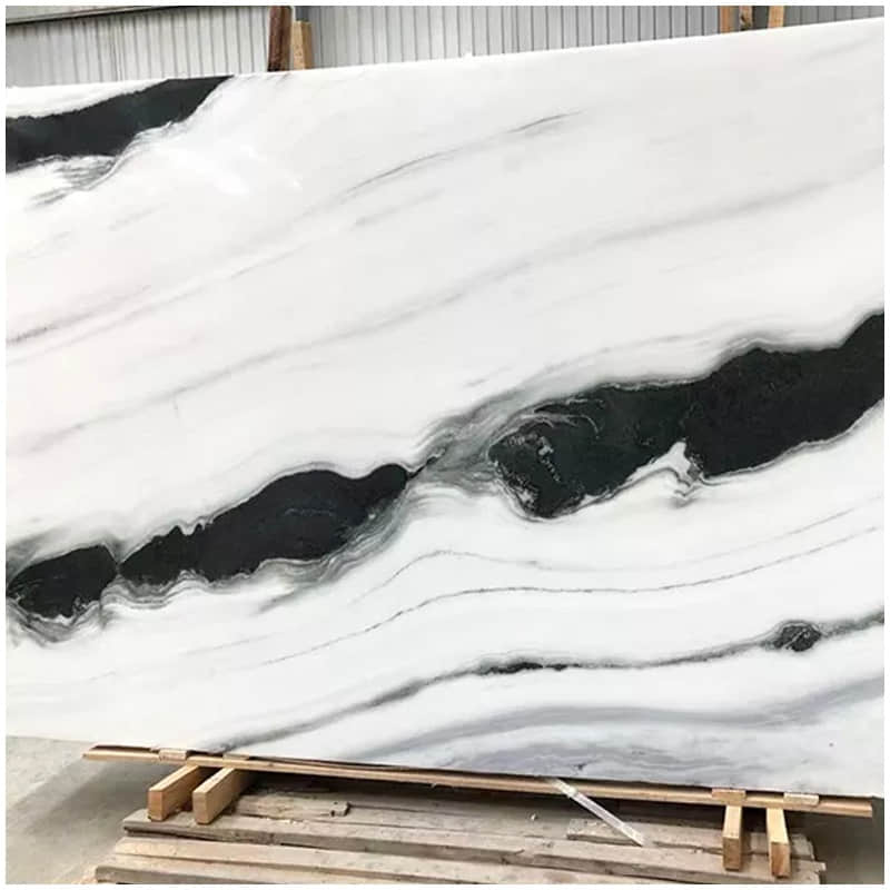 Panda White Marble Polished Slab - Image 2