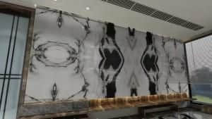 Panda White Marble with Black Veins Slab Tile - Image 3