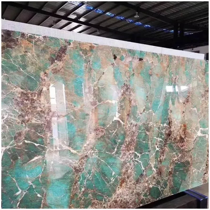 Polished Amazon Green Marble Slab