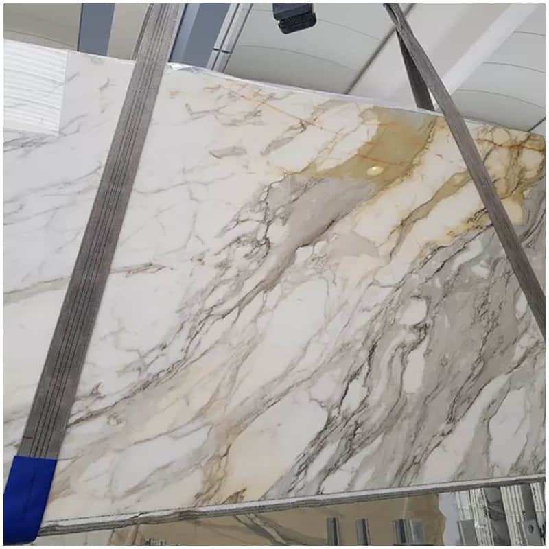 Polished Calcutta Gold Marble Slab - Image 2