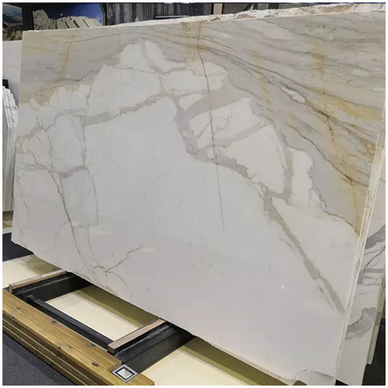 Polished Calcutta Gold Marble Slab - Image 3