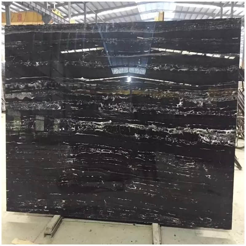 Silver Dragon Black Marble Slab - Image 2