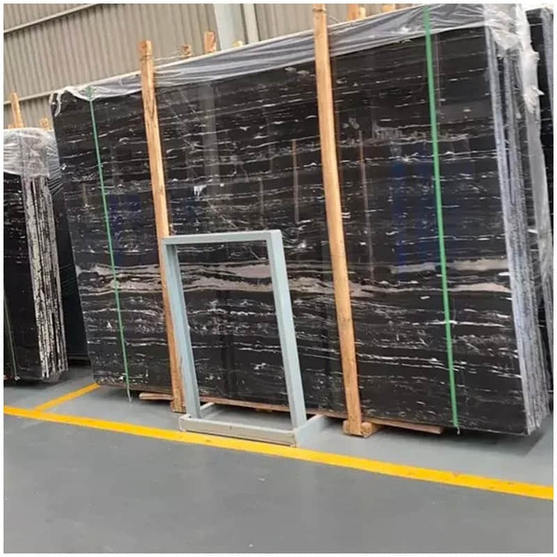 Silver Dragon Black Marble Slab - Image 4