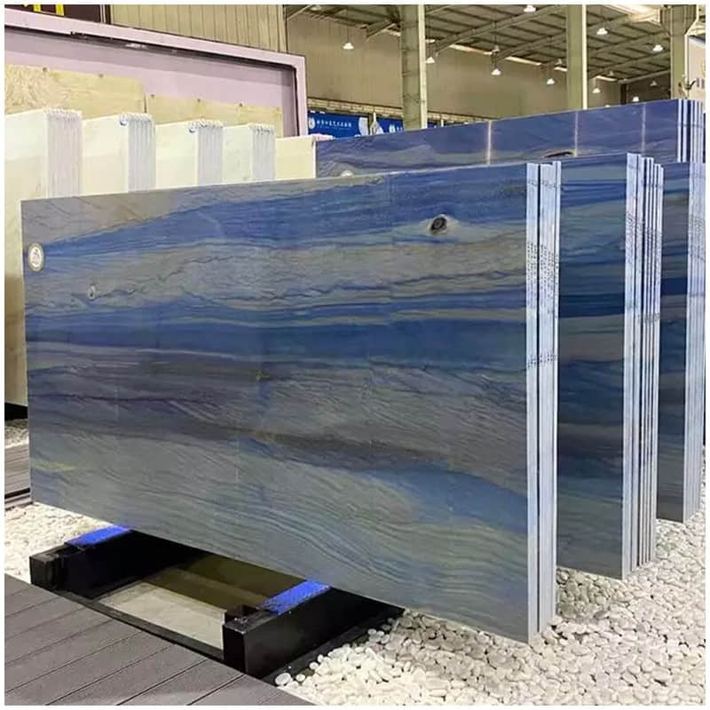 Sky Blue Luxurious Marble Slab