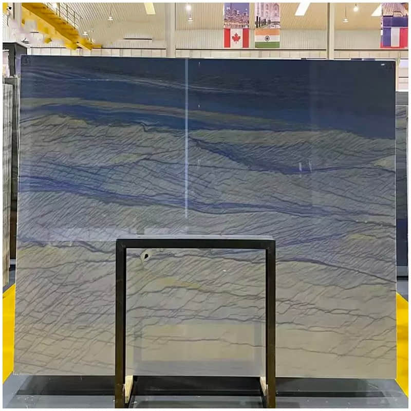 Sky Blue Luxurious Marble Slab - Image 4