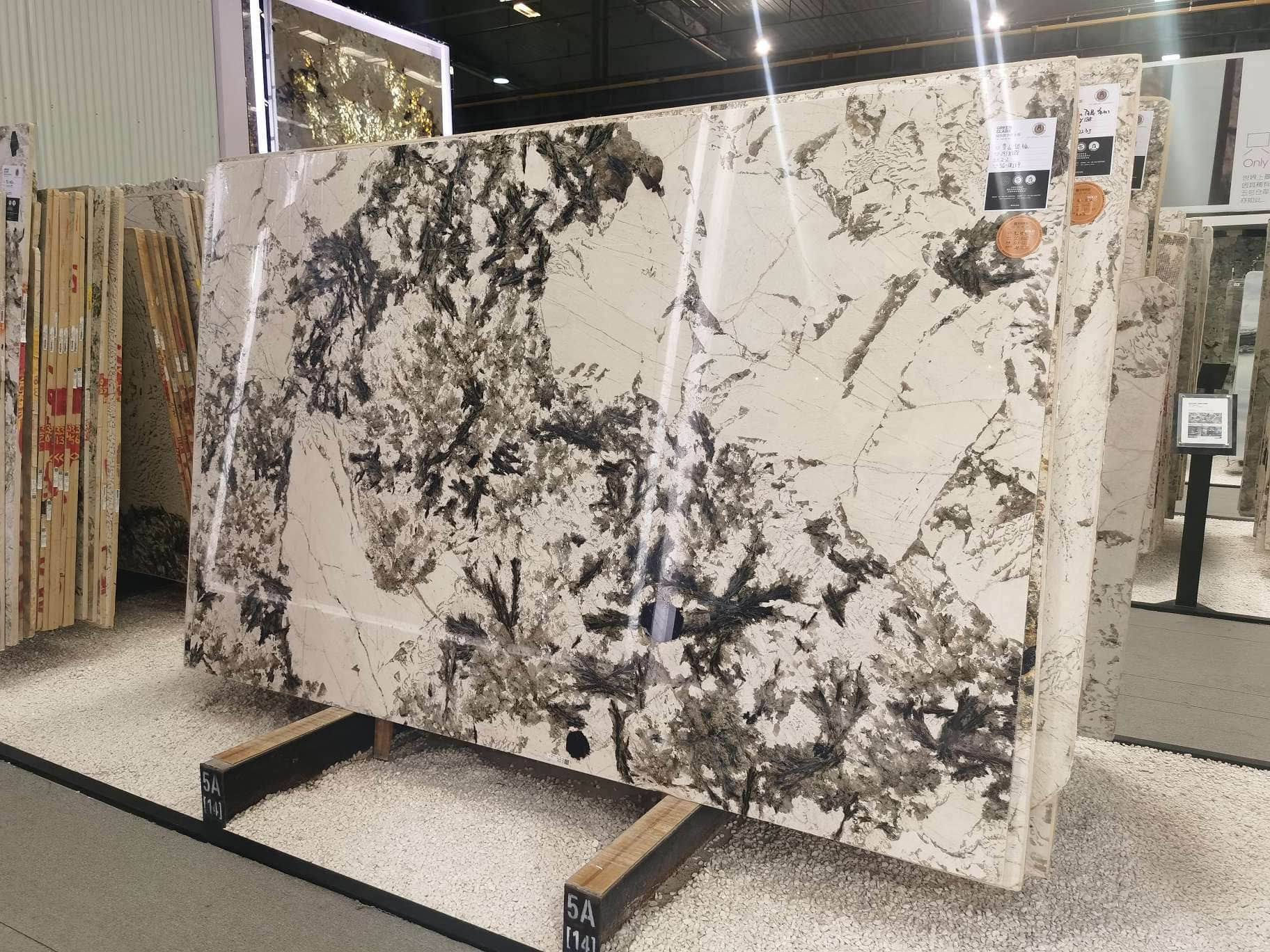 Snow Mountain Silver Fox Natural Marble Stone - Image 2