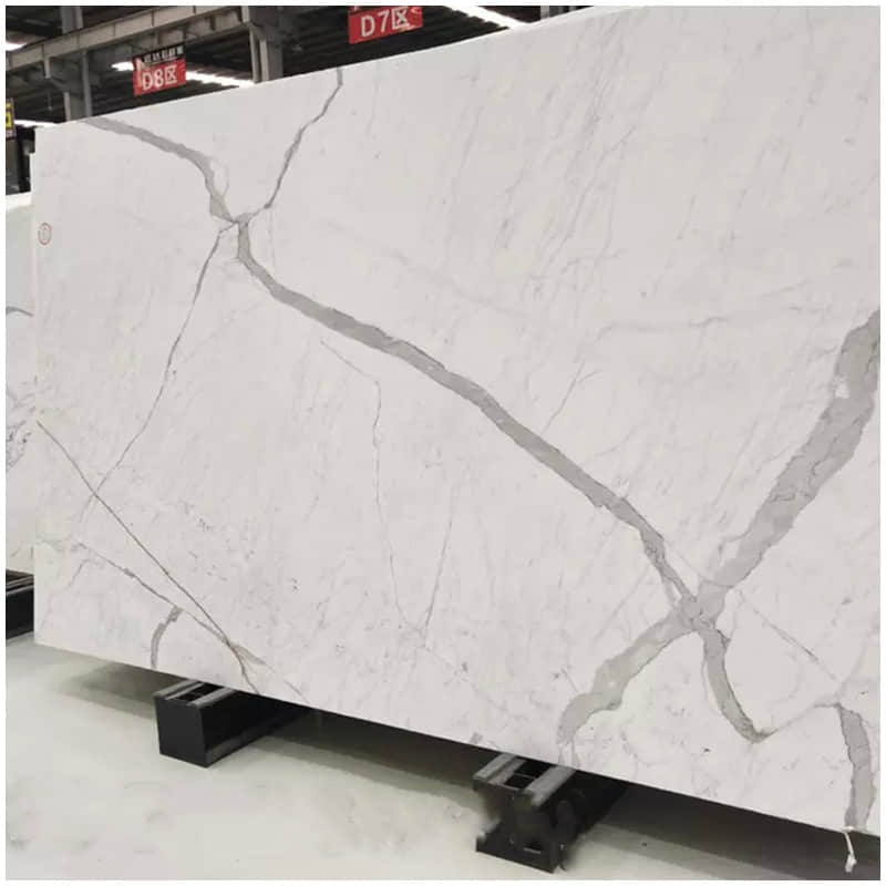 Snow White Statuario Marble Slab