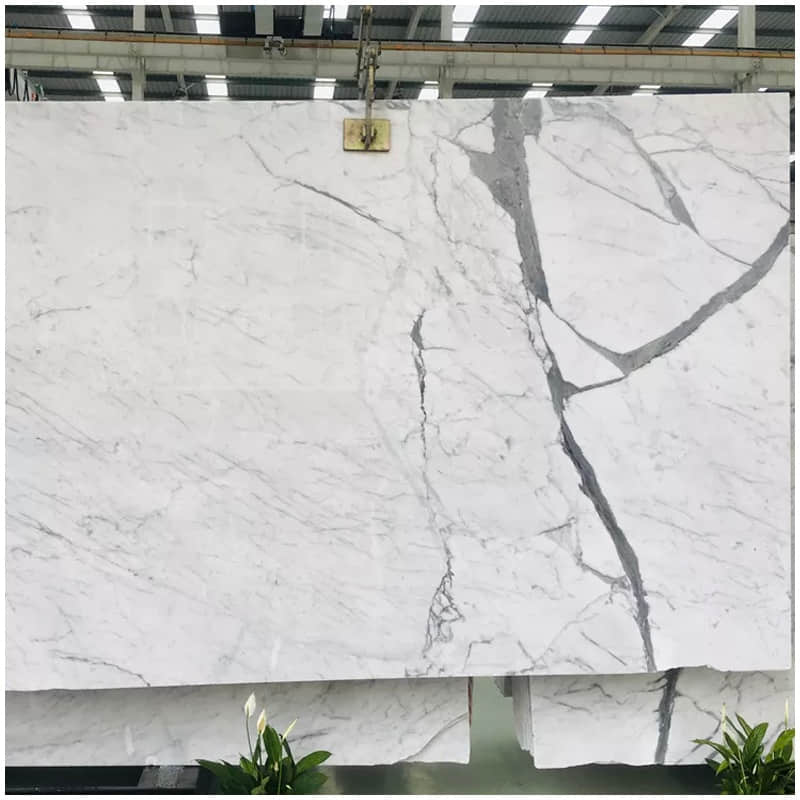 Snow White Statuario Marble Slab - Image 2