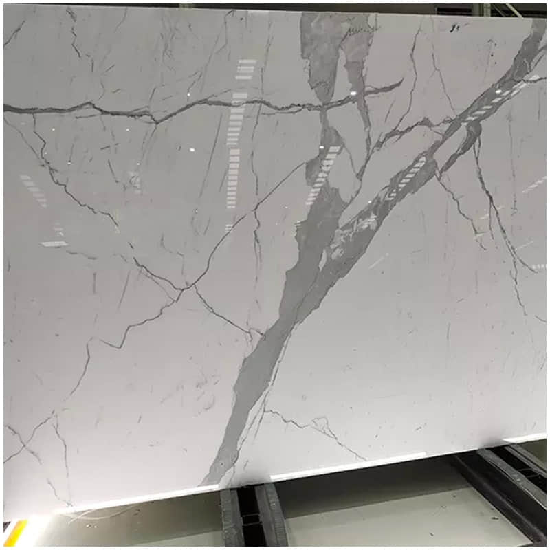 Snow White Statuario Marble Slab - Image 3