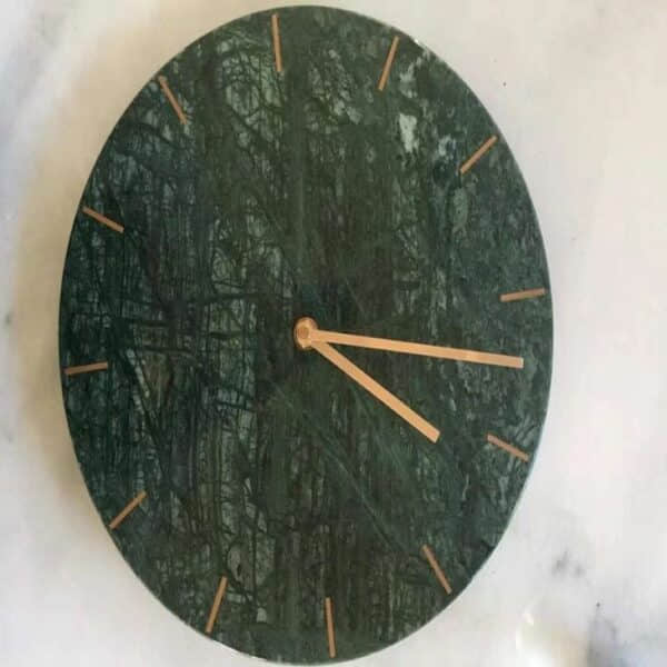India Big Flower Green Marble For Clock