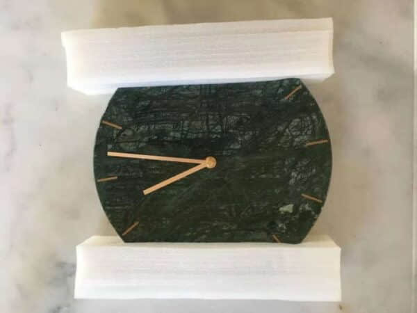 India Big Flower Green Marble For Clock - Image 3