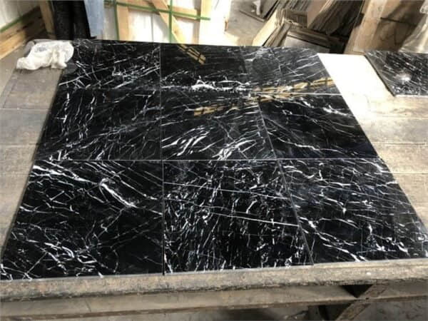Marquina Black Marble Tiles With More White Veins - Image 2