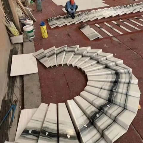 Panda White Marble Stair