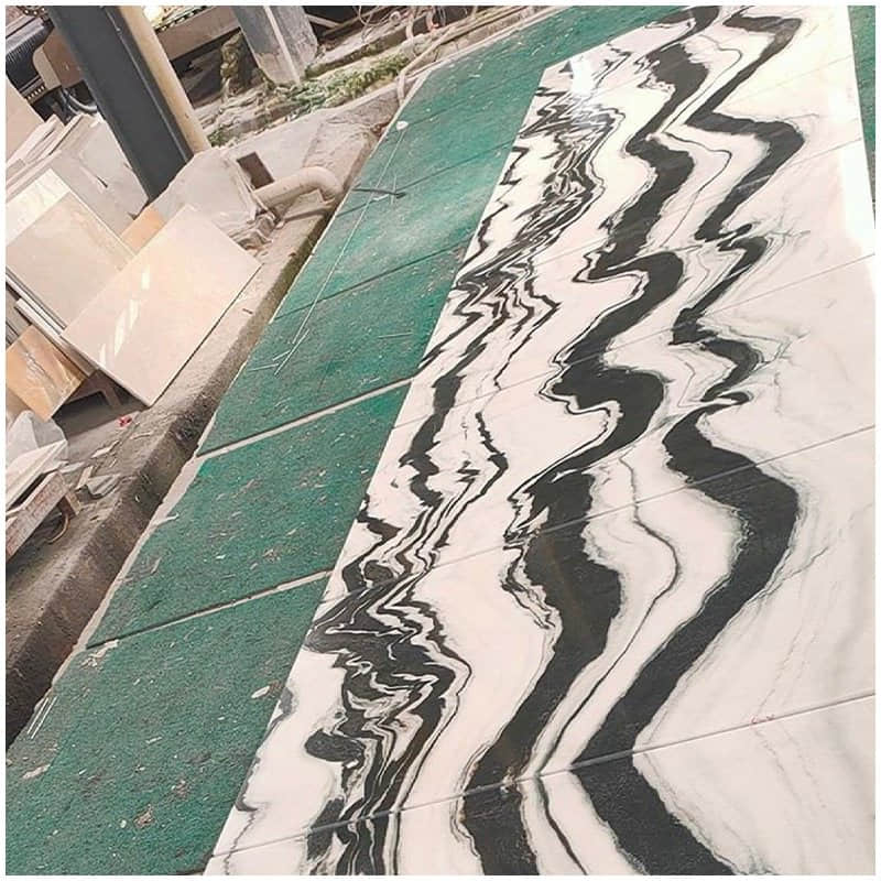 Panda White Marble Tile Flooring