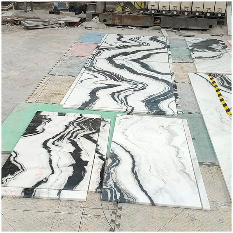 Panda White Marble Tile Flooring - Image 2