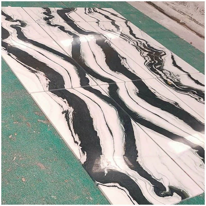Panda White Marble Tile Flooring - Image 3