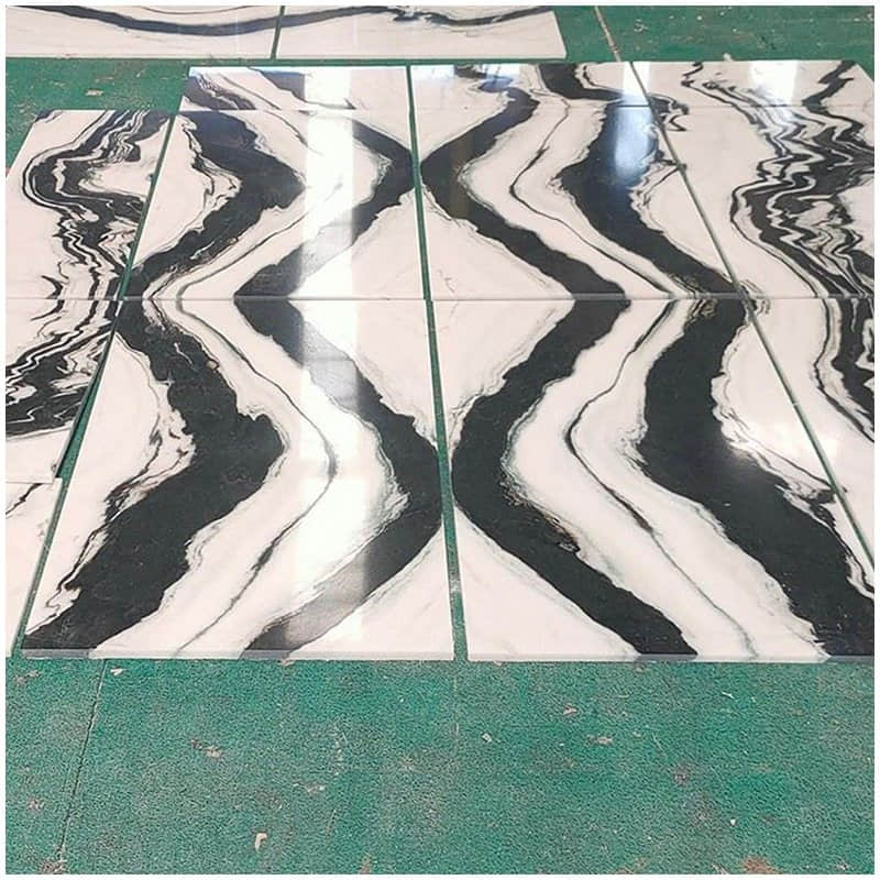 Panda White Marble Tile Flooring - Image 4