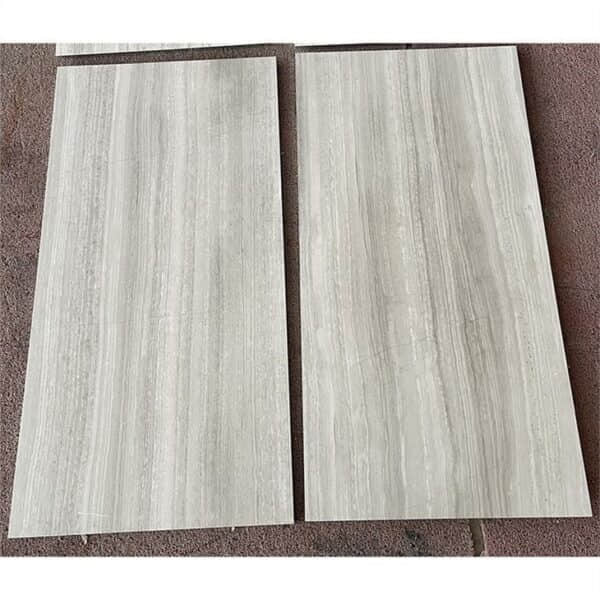 White Wood Marble Flooring
