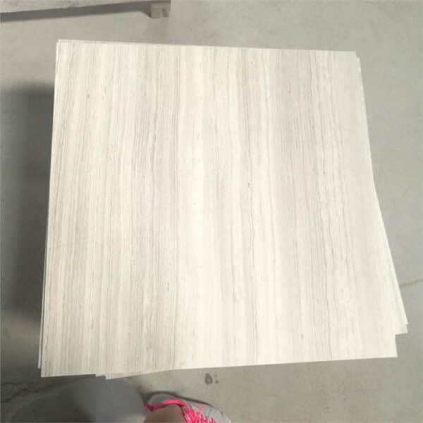 White Wood Marble Tile 600x600