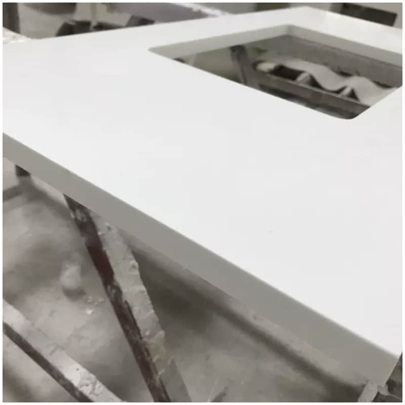 Pure White Quartz Bathroom Vanity Top - Image 2