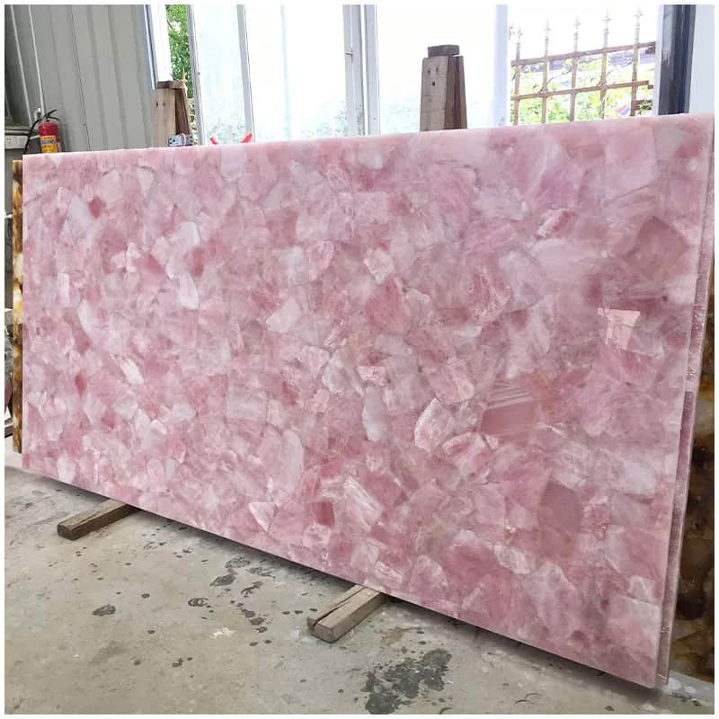 Pink Crystal Agate Stone