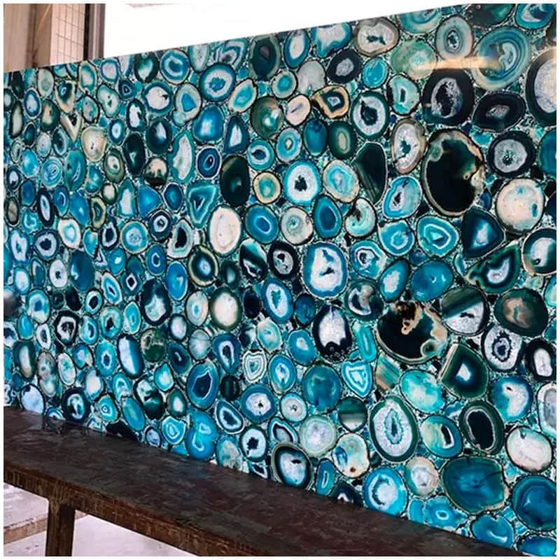 Natural Blue Gemstone Slab - Image 2