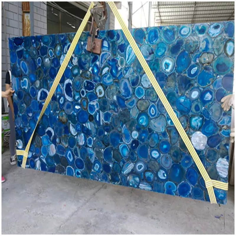Natural Blue Gemstone Slab - Image 4