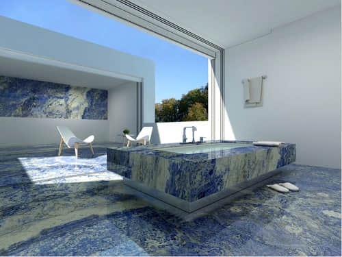 Bolivia Blue Slab Luxury Stone for Wall Decoration
