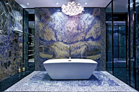 Bolivia Blue Slab Luxury Stone for Wall Decoration - Image 4