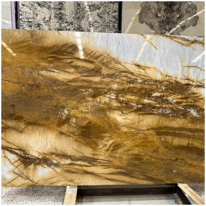 Giallo Siena Marble Slab - Image 2