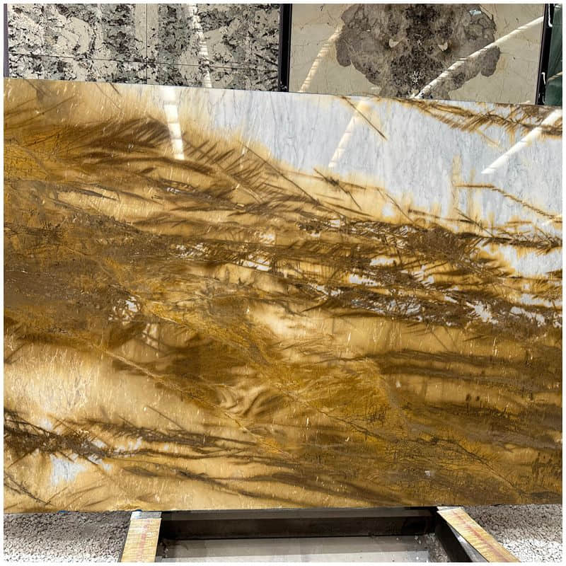 Giallo Siena Marble Slab - Image 3