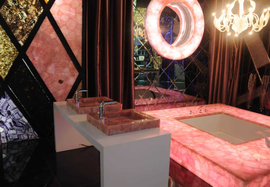 Piedra semipreciosa rosa para decoración - Image 3