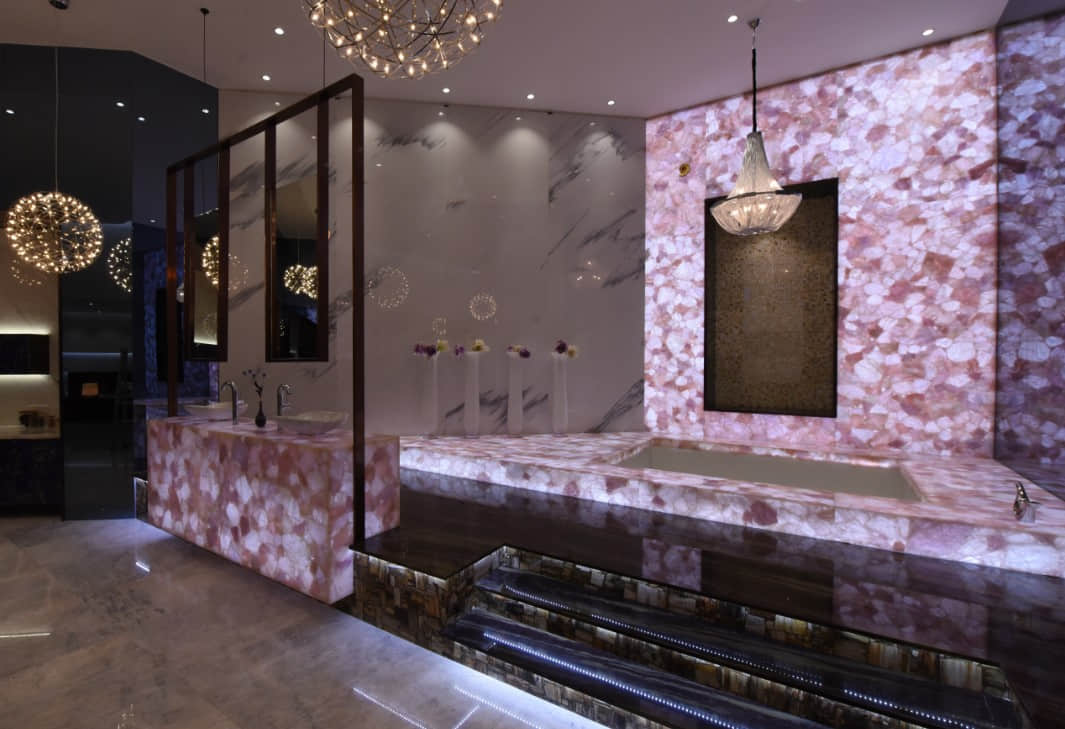 Piedra semipreciosa rosa para decoración - Image 4