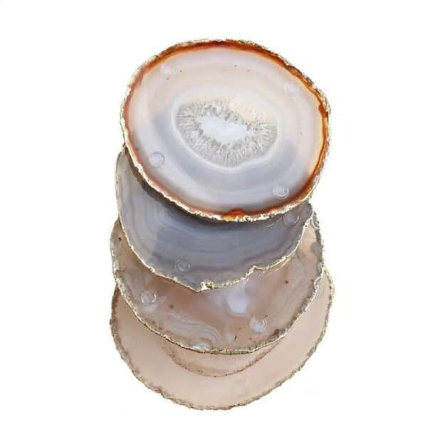 Round Pink Gemstone Coaster