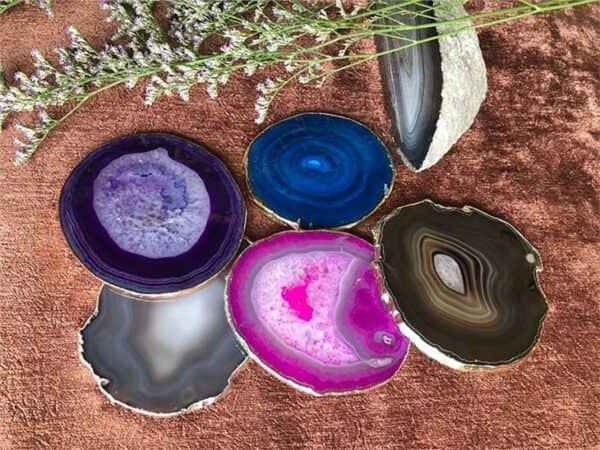 Round Pink Gemstone Coaster - Image 6