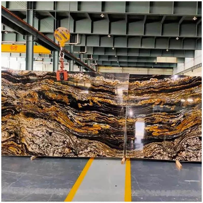 Black Fusion Granite Slab