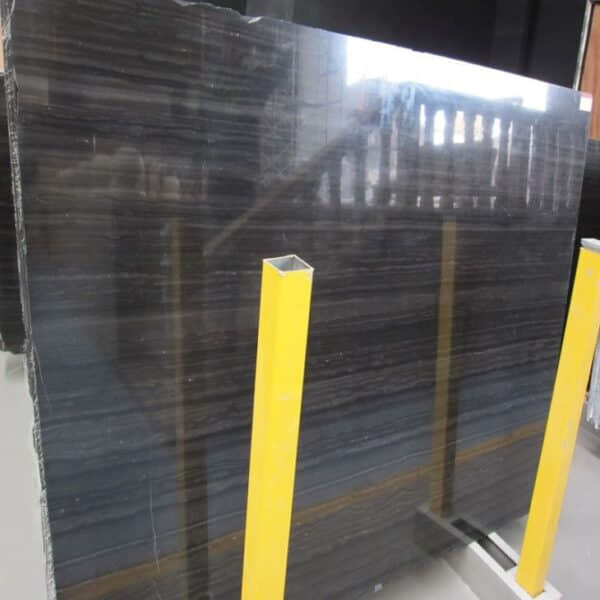 Absolute Black Wood Marble Slabs – Linear Grain - Image 2