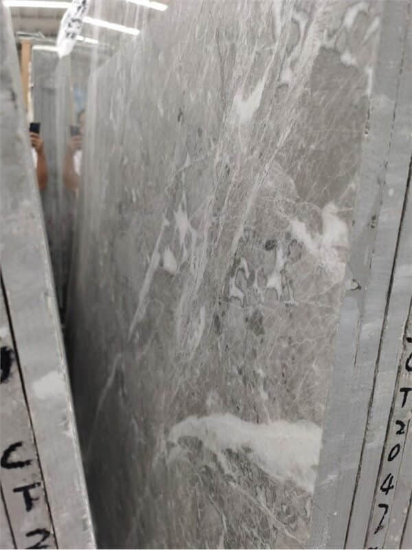 Athena Grey Marble Slabs – Linear Veining - Image 2