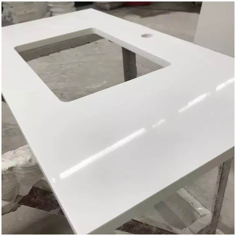 Artificial Pure White Quartz Vanity Tops
