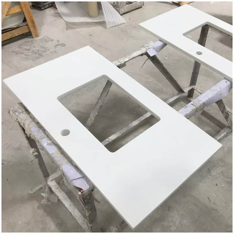 Artificial Pure White Quartz Vanity Tops - Image 6