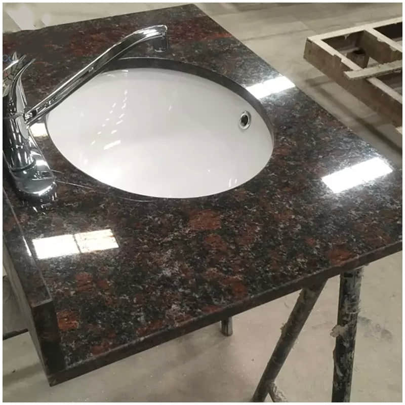 Tan Brown Red Granite Vanity Top - Image 3