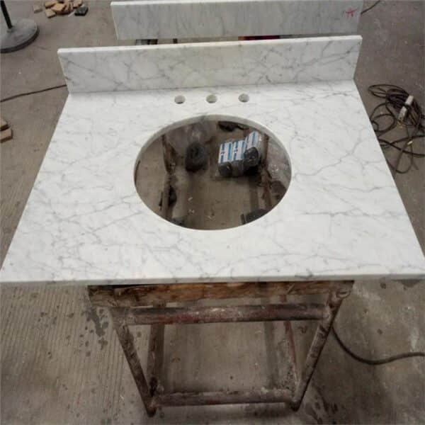 Bianco Carrera Marble Vanity Top - Image 2