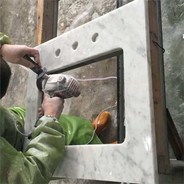 Bianco Carrera Marble Vanity Top - Image 4