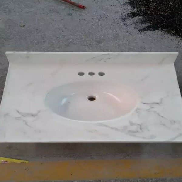 Vanity With Cultured Marble Top - Image 5