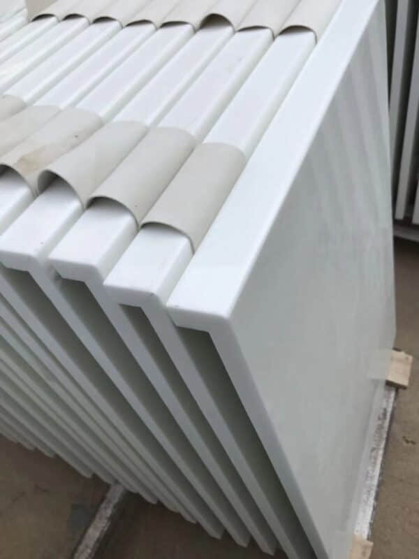 White Nano Glass Stone Vanity Top - Image 4