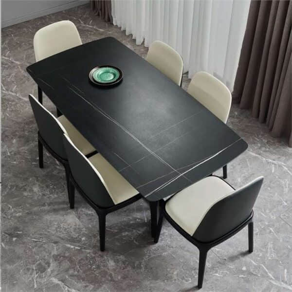 Sahara Noir Sintered Stone Dining Table - Image 2