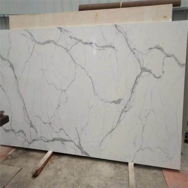 Man Made Calacatta White Marble Slab - Image 2