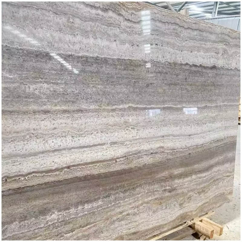 لوح تراڤرتين Silver Grey الطبيعي