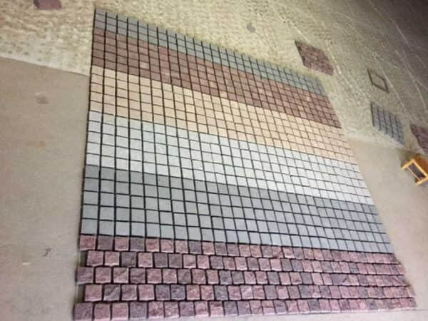Cobble Stone Granite Pavers On Mesh - Image 3